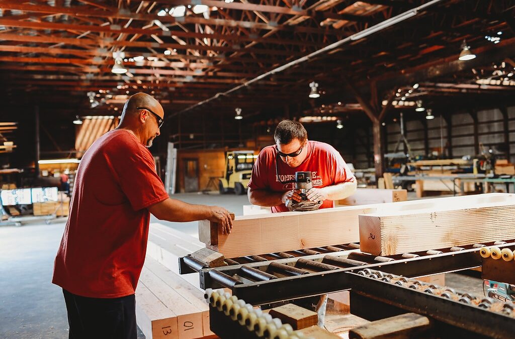 Photo of work planing wood at the Mill at Moss, TN