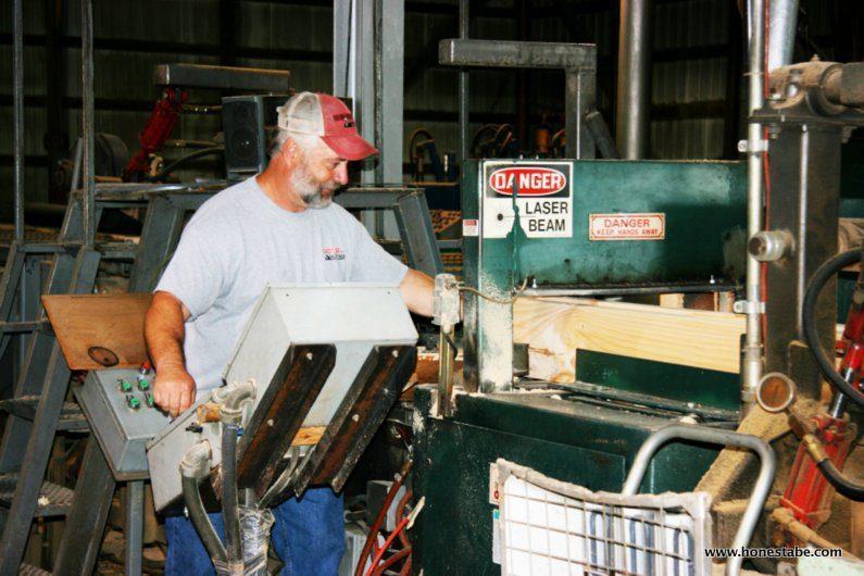 photo of work in the Mill at Moss, TN, at Honest Abe Log Homes