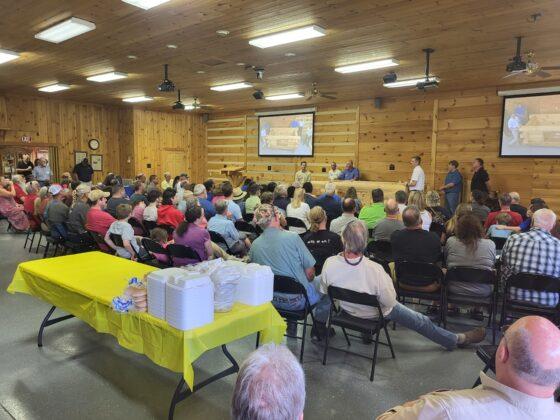 Photo of log raising workshop at the Mill at Moss, TN, at Honest Abe Log Homes